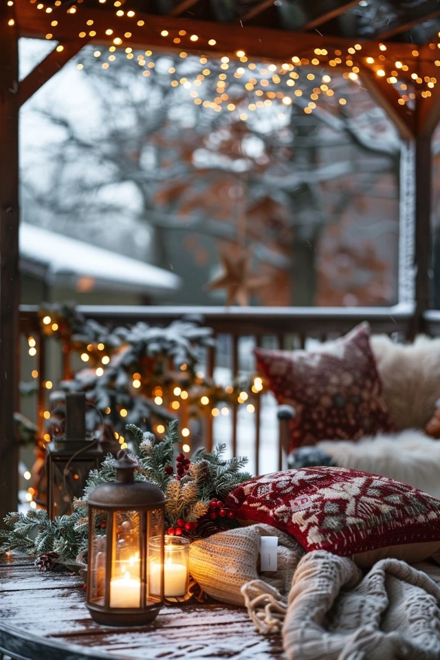 Patio and Garden Ideas with Christmas Theme Outdoor Decor