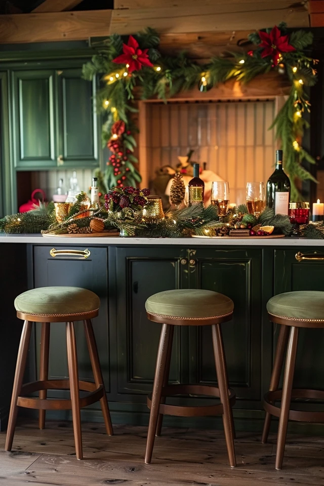 Kitchen and Bar Seating: Christmas Theme Stools