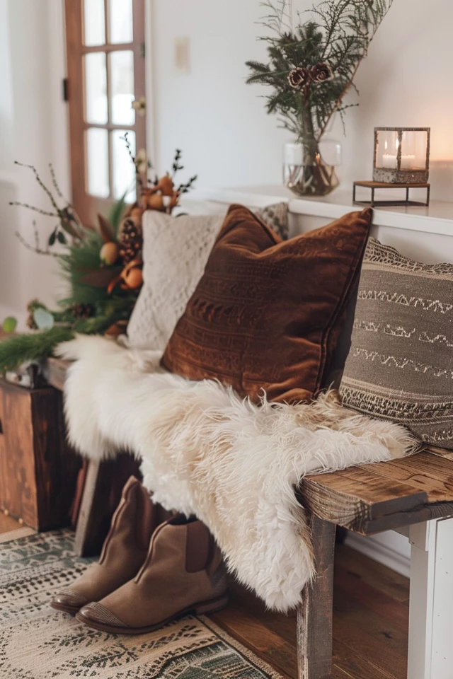 Entryway Essentials: Christmas Theme Benches