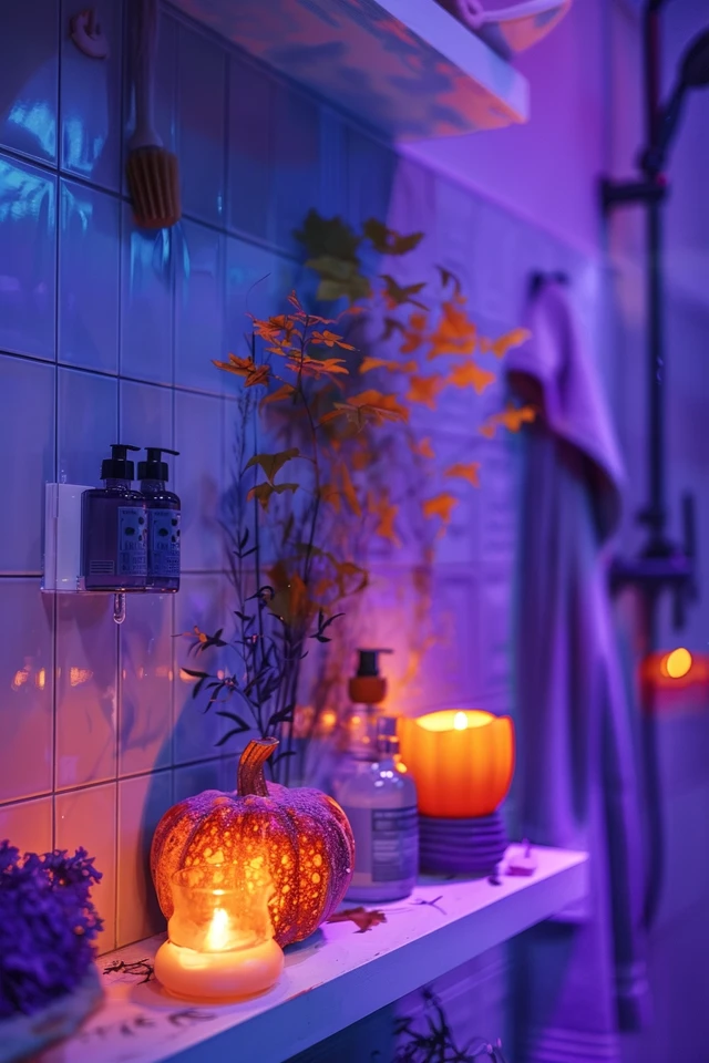 Eerie Halloween Theme Bathroom Decor