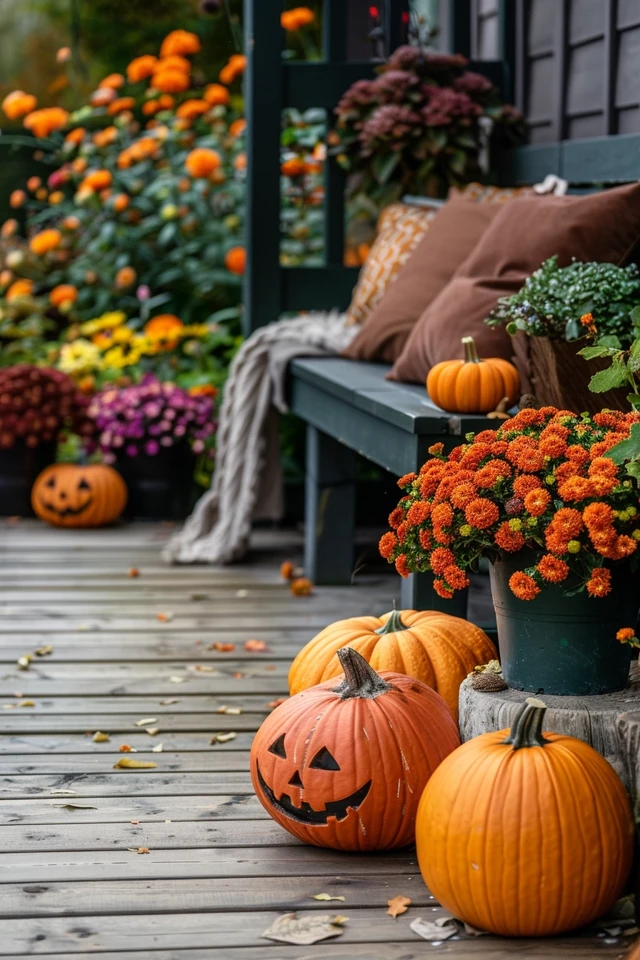 Stylish Outdoor Spaces with Halloween Theme Garden Decor