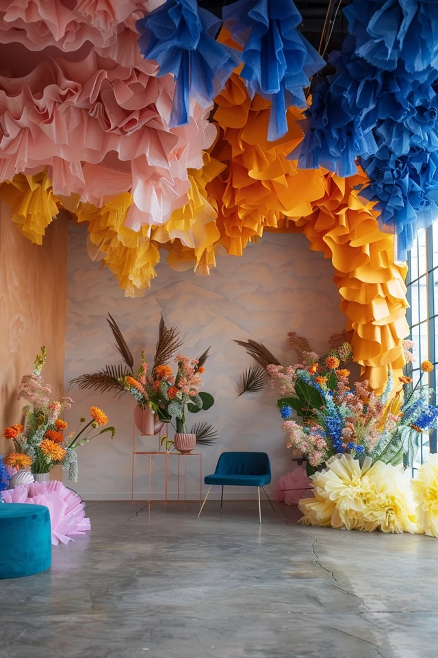 5 Tips for Using Crepe Paper in Ceiling Design