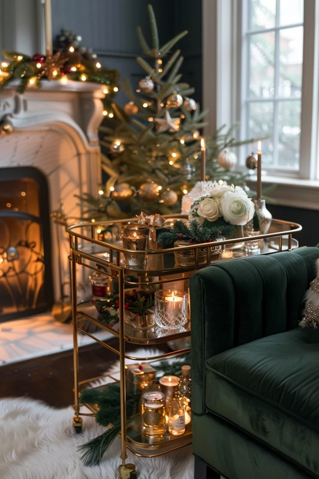 Entertain in Style with Christmas Theme Bar Carts