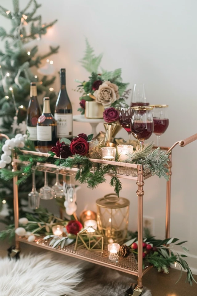 Winter Bar Carts: Entertain in Style