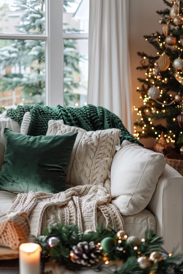 Patterns and Textures in Christmas Theme Textiles