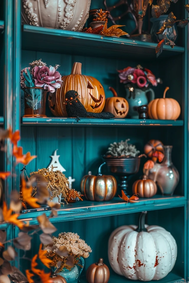 Display Your Collections with Halloween Theme Shelving Units