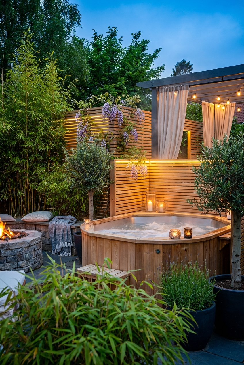 Cozy Backyard Hot Tub Privacy Ideas Unveiled